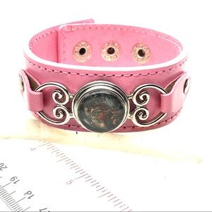 Leather snap bracelet Handmade 20mm snap SB20